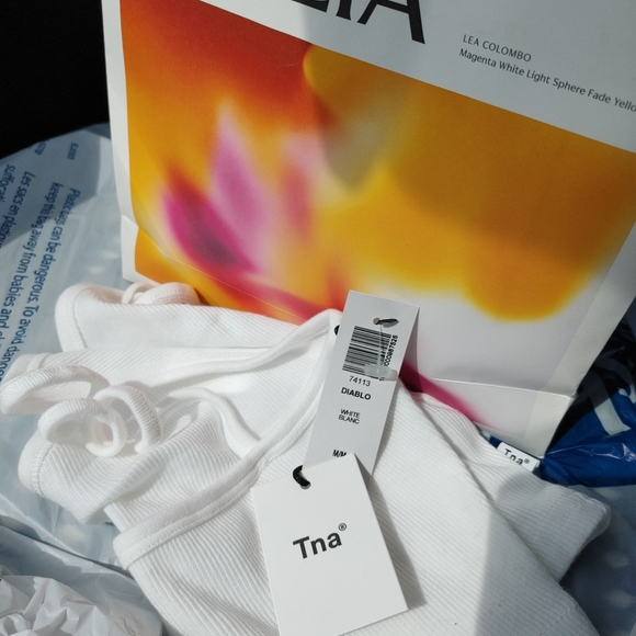NWT TNA aritzia diablo tank white - Picture 3 of 9